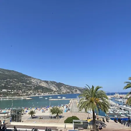 Sablettes Beach-plage-vue Mer-centre * 芒通