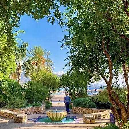 Sablettes Beach-plage-vue Mer-centre * Menton